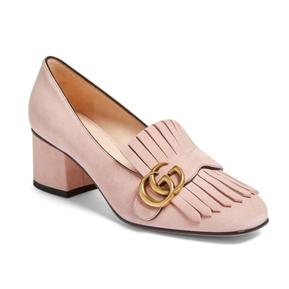 Gucci Shoes - Gucci Suede Marmont mid-heel pump